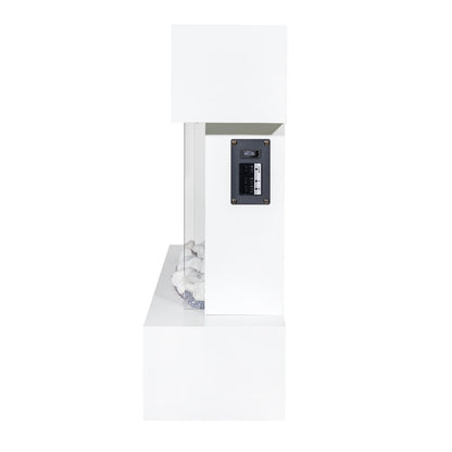 Baridi DH113 Wall Mounting Electric Fireplace with LED Flame Effect 46" - White | 230V~50Hz, Timer, Remote Control | Create a relaxing and cozy space