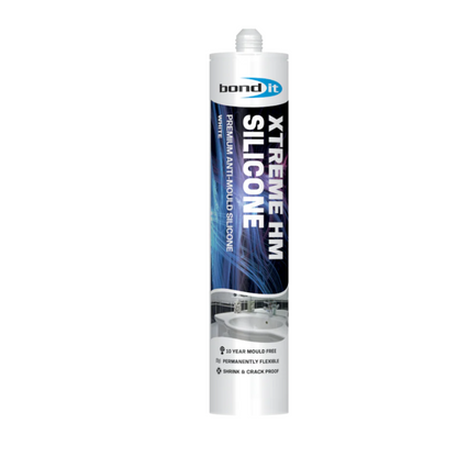 Bond It Extreme Sanitary Sealant – Anti Mould Bathroom & Kitchen Sealant, White Clear Grey