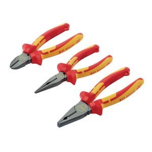 Draper VDE 3 PC TETHERED PLIER SET 99070 99070 VDE Pliers Set, Tethered (3 Piece)