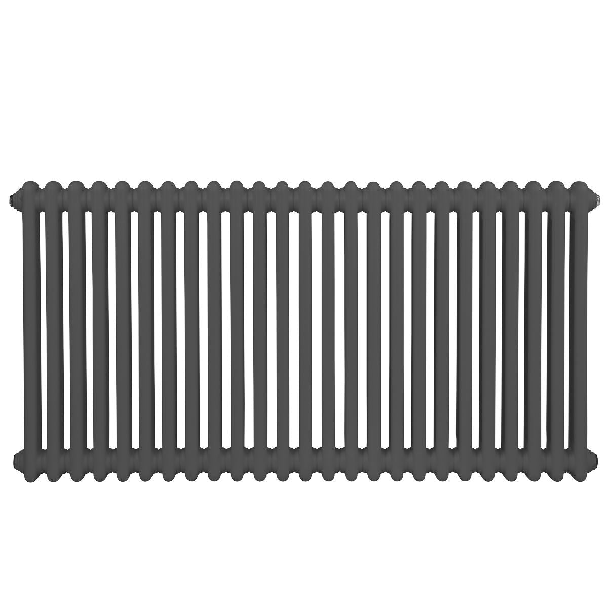 Baridi DH360 Horizontal Traditional 2 Column Radiator 600 x 1147mm - Anthracite | Steel | Horizontal traditional two column radiator delivers a BTU