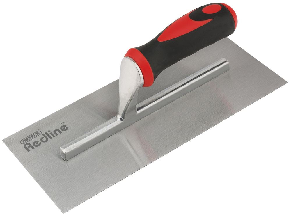 69146 Draper Redline Redline Soft Grip Plastering Trowel, 280mm RL-PLT/SG/B Trowels, Floats and Hawks Professional Trade DIY Workshop Garage Use