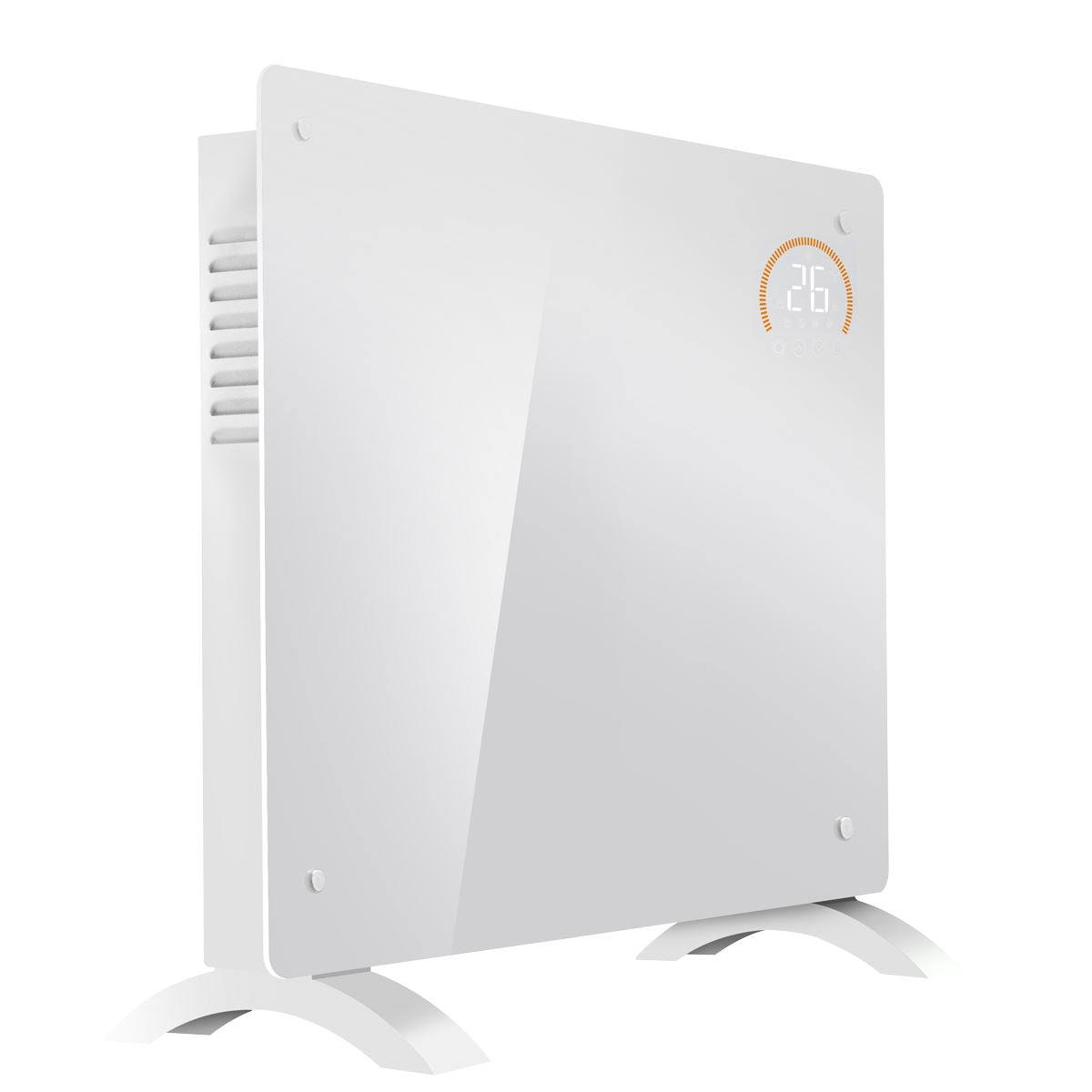 Baridi DH136 Electric Glass Panel Heater 1000W/230V - DH136 | White, 230V 50Hz, Thermostat, Tip-Over Switch | Add the heater to either the TUYA or