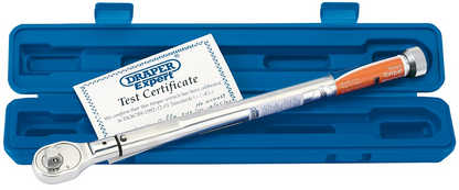 Draper EXPERT RATCHET TORQUE WRENCH 58139 58139 Precision Torque Wrench, 1/2" Sq. Dr., 50 - 180Nm