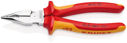 Draper POINTED COMBINATION PLIERS 13185 13185 08 26 185 SB Needle-Nose Combination Pliers insulated with multi-component grips, VDE-tested chrome-plated 185mm