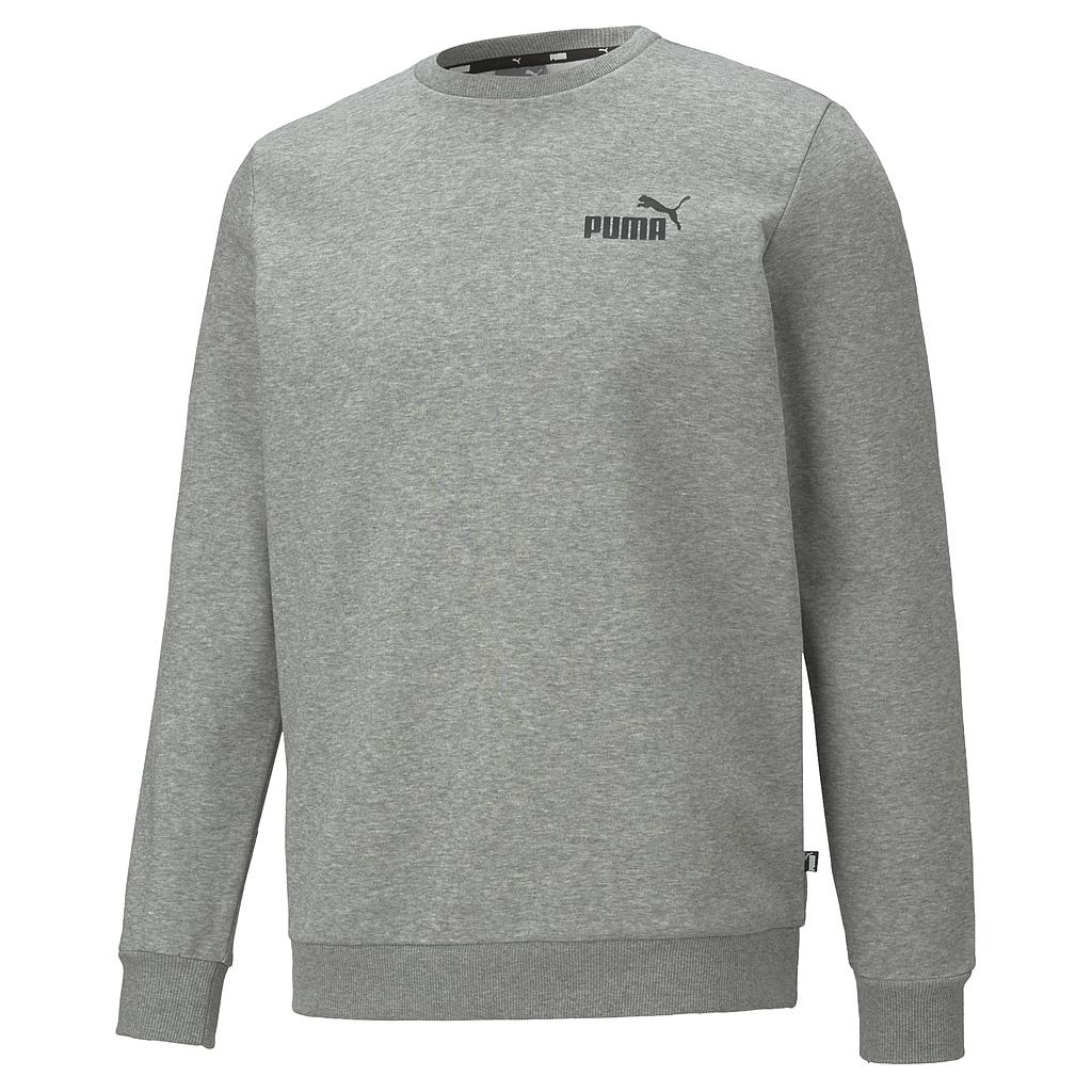 Puma Mens ESS Small Logo Crew Medium Grey Heather Large