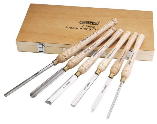 Draper HSS WOODTURNING CHISEL SET 58697 HSS Woodturning Chisel Set (6 Piece)