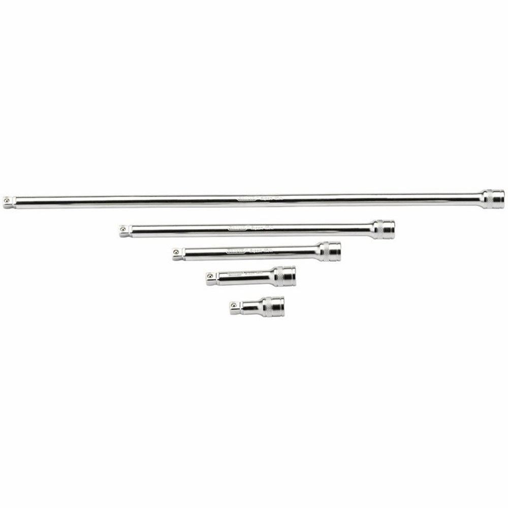 Draper 5PC3/8WOBBLE EXT BAR SET-PCKD 16768 Wobble Extension Bar Set, 3/8" Sq. Dr., Satin Chrome (5 Piece)