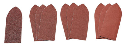 Draper 32X92 ASSORT H&L A/O SHEETPK10 99259 Assorted Pack of Ten Hook and Loop Aluminium Oxide Sanding Sheets (32 x 92mm)