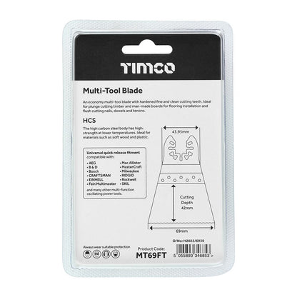 TIMCO MTool Blade Straight Fine 69mm Pack 1