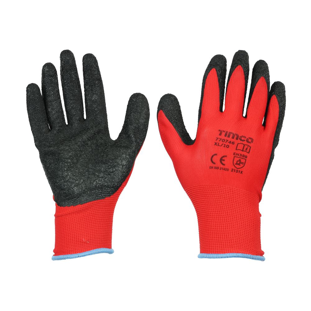 TIMCO Light Grip Glove Latex Crinkle X Large Pack 1