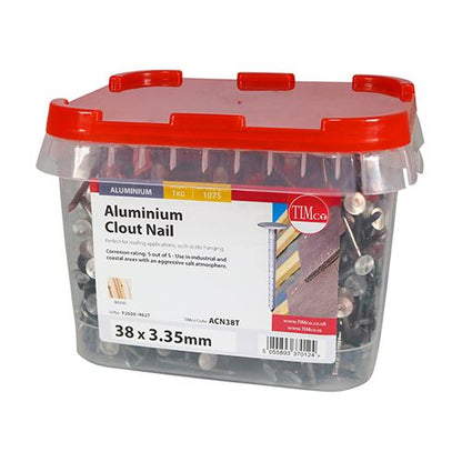 TIMCO Clout Nail - Aluminium 38 x 3.35 Pack 1