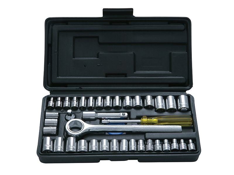 BlueSpotTools 01535 Socket Set of 40 Metric & AF 1/4in & 3/8in Drive