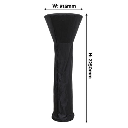 Dellonda DG179 Tower Patio Heater Cover, Heavy-Duty & Water-Resistant | Water Resistant | Outdoor round, dome, tower patio heater cover.