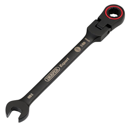 Draper 8MM FLEX HEAD RATCHET SPANNER 03914 HI-TORQÂ® Metric Flexible Head Ratchet Combination Spanners, Black
