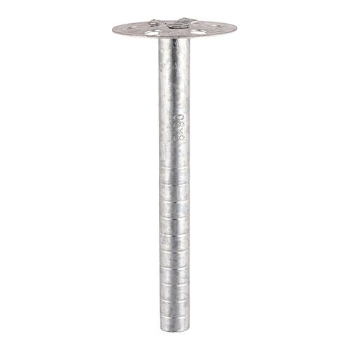 TIMCO Metal Insulation Fixing Zinc 8.0 x 60 Silver Pack 100