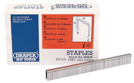 Draper STAPLES 13MM 59835 59835 Staples