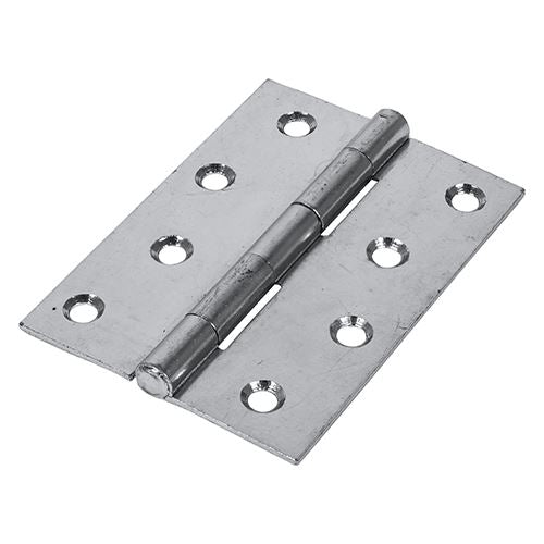 TIMCO Butt Hinge Fixed Pin Zinc 100 x 70 Silver Pack 2