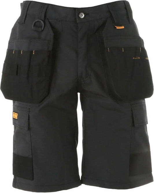 DeWalt Cheverley Lightweight Grey Polycotton Work Shorts with Multiple Waist Sizes 30W to 42W for Trade DIY and Site Work