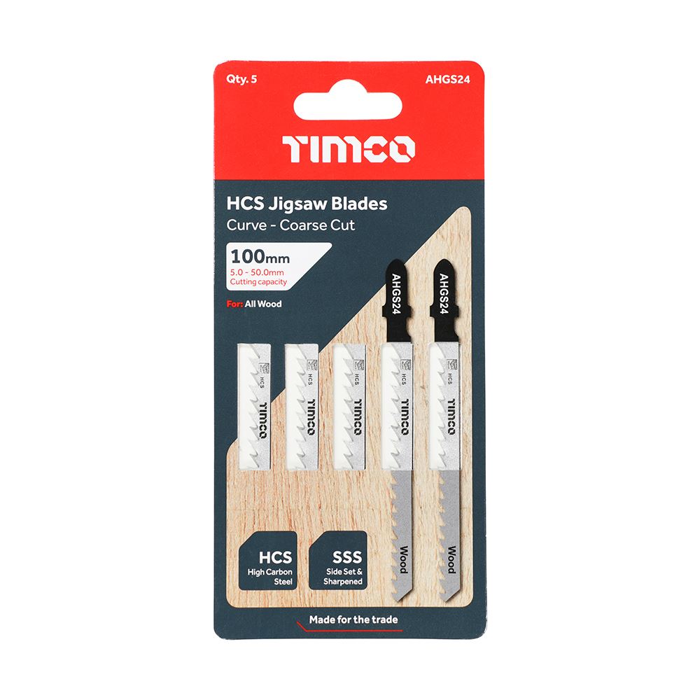 TIMCO Jigsaw Blade for Wood T244D Pack 5