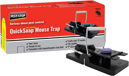 Pest Stop Pre-Baited Ready to use Quick-Snap Mouse Trap