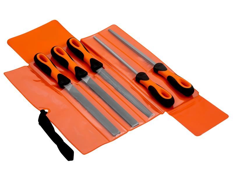 Bahco 1-478-08-1-2 200mm (8in) Engineering Mixed Cut File Set, 5 Piece
