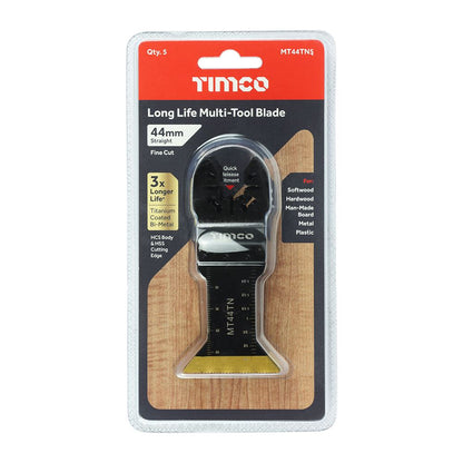 TIMCO Long Life MTool Blade Straight 44mm Pack 5