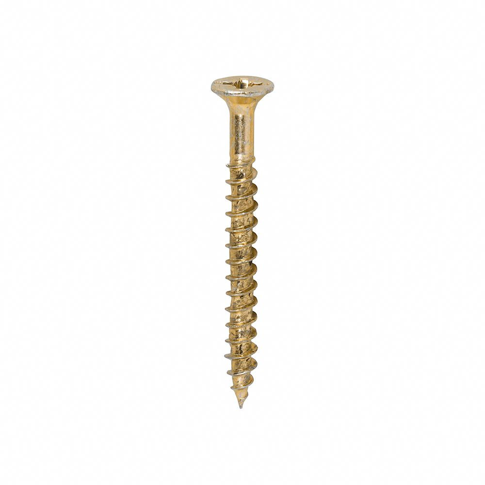 TIMCO Velocity Screw PZ2 CSK ZYP 4.0 x 40 Gold Pack 1200
