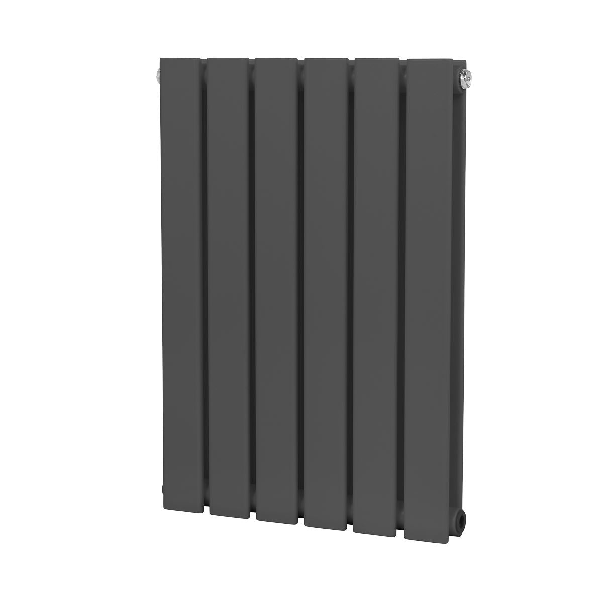 Baridi DH338 Horizontal Radiator Contemporary Double Flat Panel Design 420 x 600mm - Anthracite | Steel | Horizontal flat panel design delivers a BTU