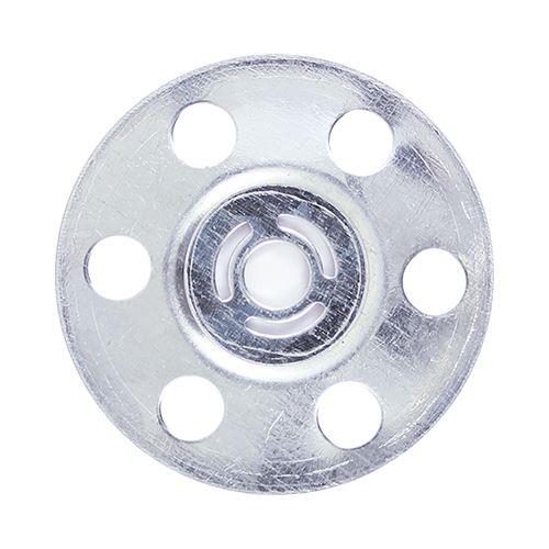 TIMCO Metal Insulation Disc Zinc 35mm Silver Pack 100