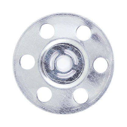TIMCO Metal Insulation Disc Zinc 35mm Silver Pack 100