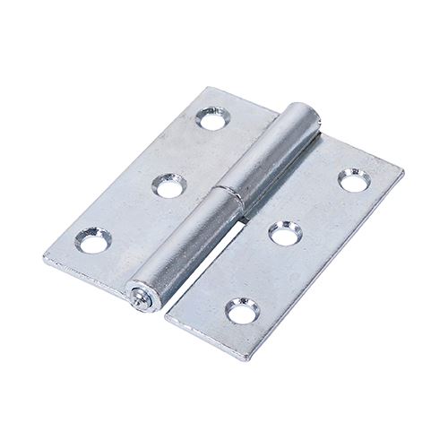 TIMCO Lift Off Hinge LEFT Zinc 75 x 62 Silver Pack 2