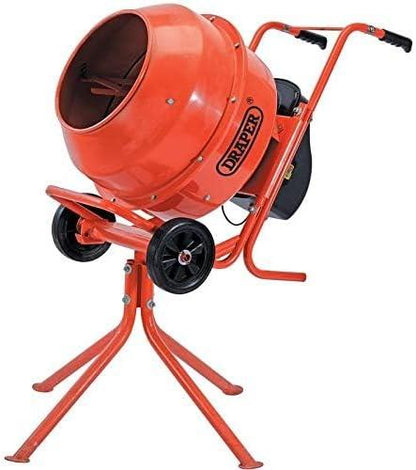 99511 Draper 230V Cement Mixer, 160L, Full Assembly Required CMI170 Cement Mixers W 790mm x D 1300 x H 1335mm Professional Trade DIY Workshop Garage