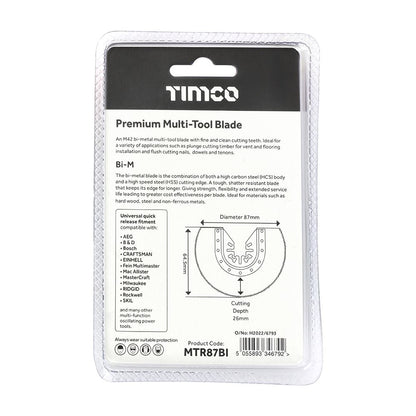 TIMCO Premium MTool Blade Radial Dia. 87mm Pack 1