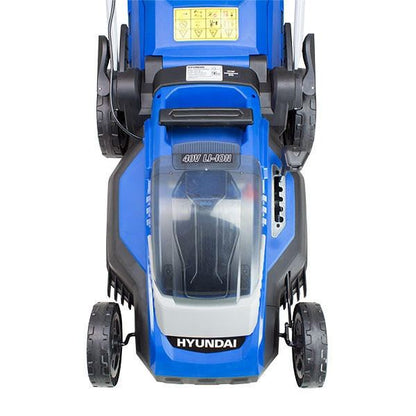 Hyundai HYM40LI380P Cordless Lawn Mower 40V 38cm Rear Roller Li-Ion Battery & Charger Garden Mower Garden Grass Cutting