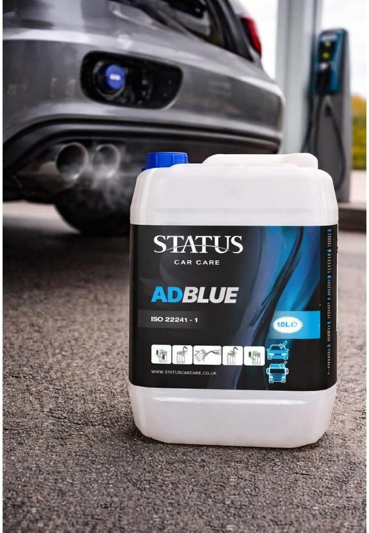 Status Universal AdBlue 10L ISO 22241 Diesel Exhaust Fluid DEF with Free Pouring Spout for Cars Vans