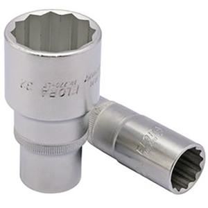 11938 Elora Elora Deep Bi-Hexagon Socket, 1/2 Sq. Dr., 27mm 770-LT 27 / 1.1 1/2 Sockets Professional Trade DIY Workshop Garage Use