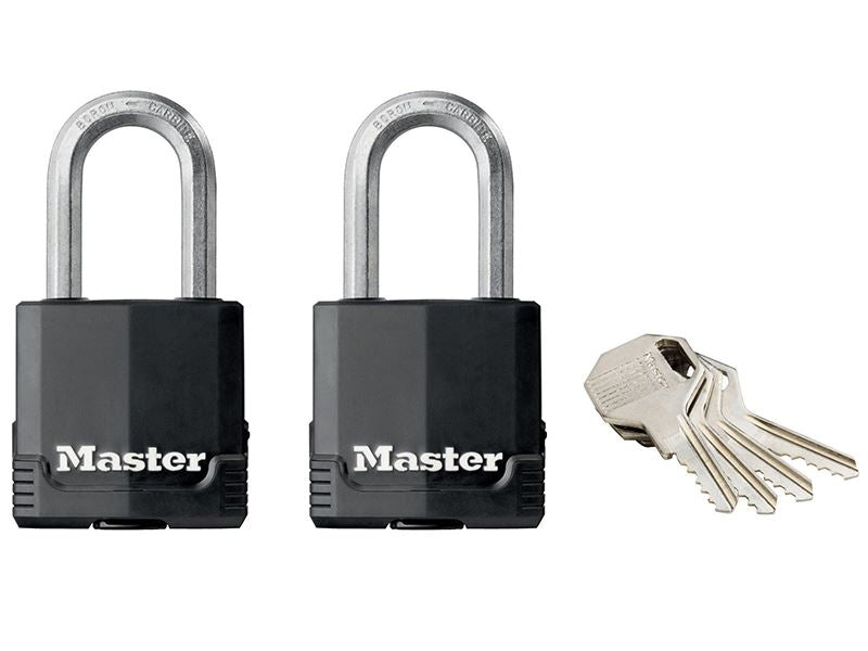 MasterLock M115EURTLF Excell� Weather Tough 45mm Padlock 4-Pin - Keyed Alike x 2
