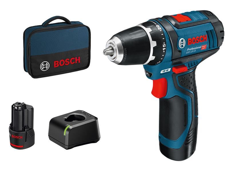 BSH GSR 12V-15 Professional Drill Driver 12V 2 x 2.0Ah Li-ion