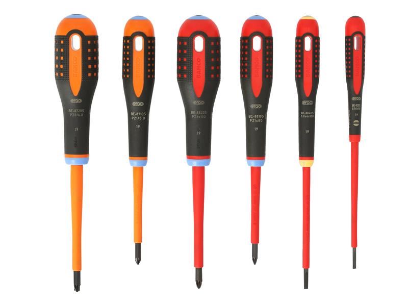 Bahco BE-9884S Mixed Insulated ERGO™ Screwdriver Set, 6 Piece