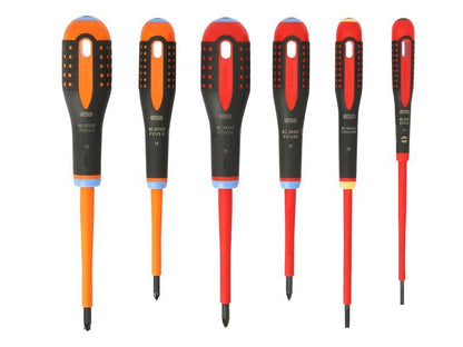 Bahco BE-9884S Mixed Insulated ERGO™ Screwdriver Set, 6 Piece