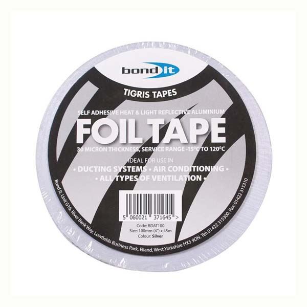 Bond It Aluminium Foil Tape Heat Resistant HVAC Duct Insulation Repair All Sizes