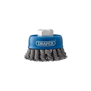 Draper 75MM TWIST KNOT CUP BRUSH M14 41449 41449 Steel Twist-Knot Wire Cup Brushes, M14