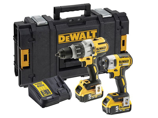 DeWalt DCK276P2-GB DCK276P2 Brushless Twin Pack 18V 2 x 5.0Ah Li-ion