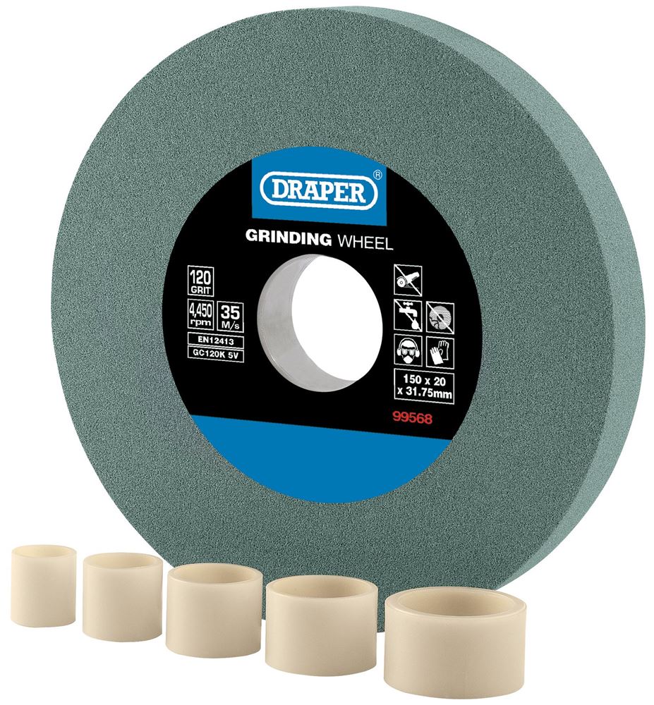 DRAPER 99568 - Silicon Carbide Bench Grinding Wheel 120G (150mm x 20mm)