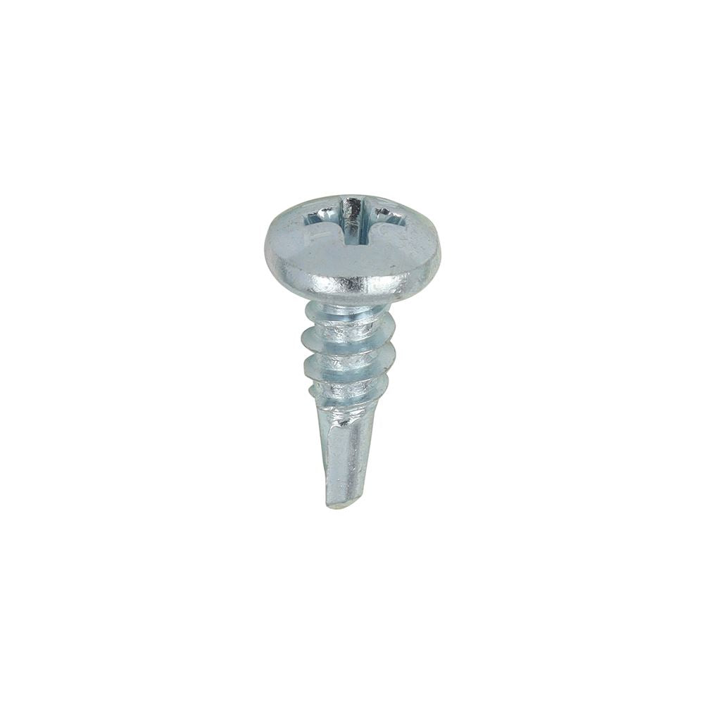 TIMCO Pan Screw PH2 S/DRILL No3 Zinc 8 x 1/2 Silver Pack 1000