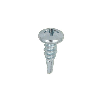 TIMCO Pan Screw PH2 S/DRILL No3 Zinc 8 x 1/2 Silver Pack 1000