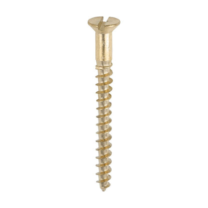 TIMCO Brass Timber Screw SLOT CSK 6 x 1 1/2 Pack 200