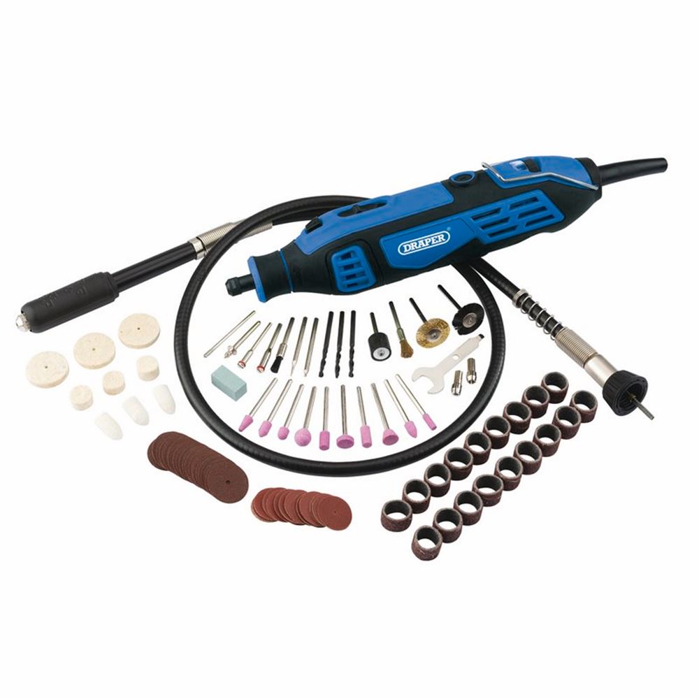 Draper MULTI TOOL+111PC ACC'S 180W D 58300 180W Rotary Multi Tool Kit (113 Piece)