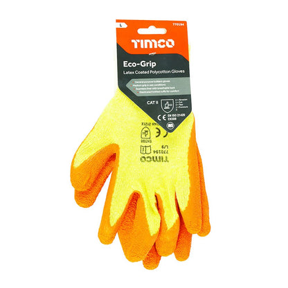 TIMCO Eco Glove Latex Crinkle Large Pack 1