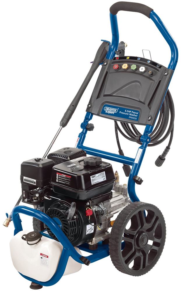 83818 Draper Expert Expert Petrol Pressure Washer, 6.5HP PPW650 Pressure Washers Professional Trade DIY Workshop Garage Use